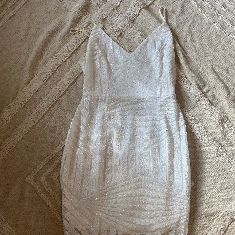 White Charlotte Russe sequin dress
